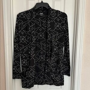 Svaha Black Geometric Equation cardigan size large